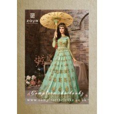 ZOYA EMERALD ZY-18004 LIGHT BLUE COLOUR GEORGETTE WEDDING WEAR DRESS 